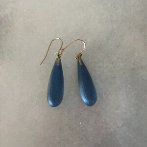 Alexis Bittar Cobalt Blue Teardrop Lucite Lightweight Earrings